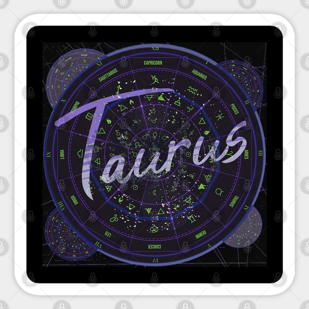 Taurus Zodiac Astrology Sticker by Aurora X